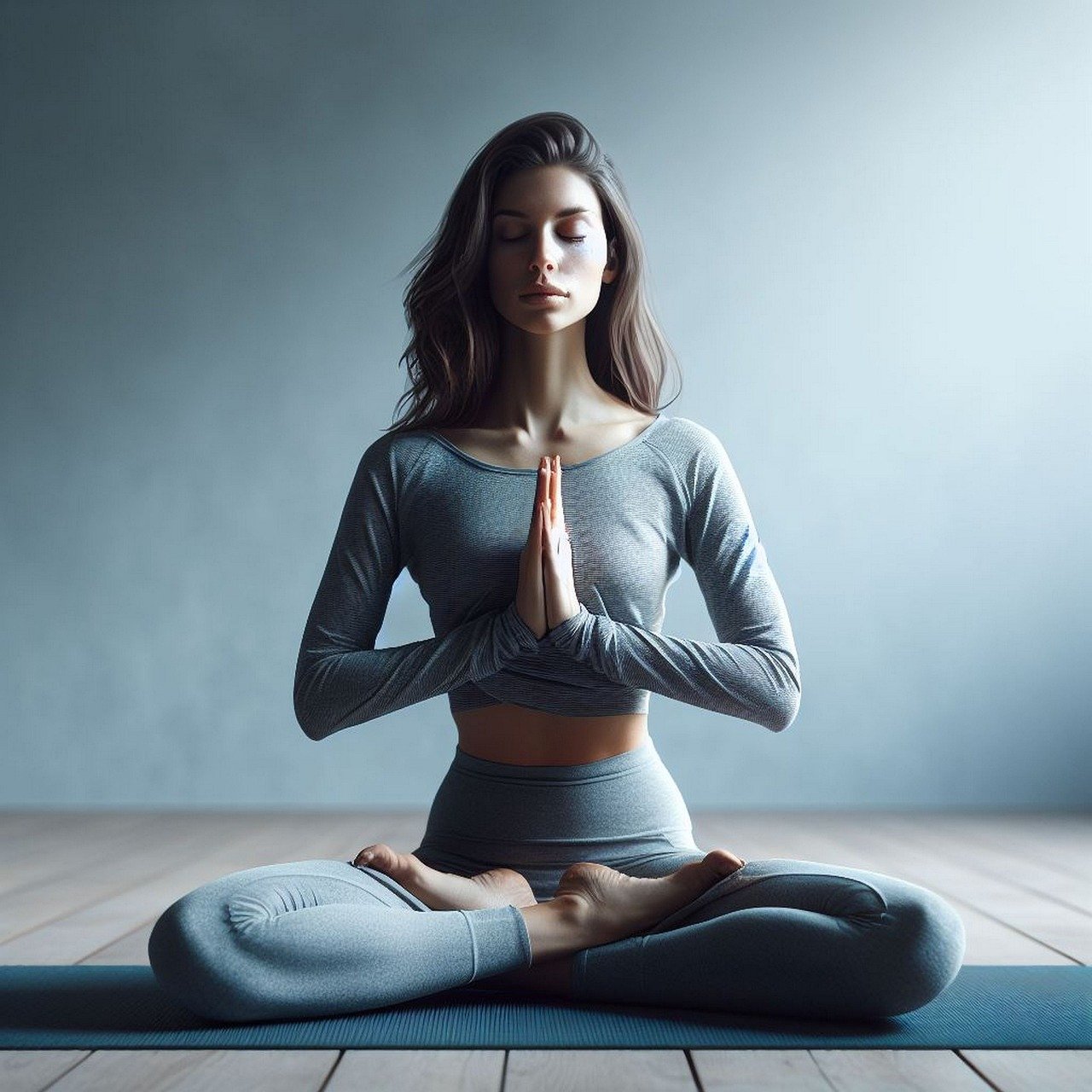 Person practicing mindfulness meditation to promote holistic wellness, stress relief, healthy movement, relaxation, and overall well-being.