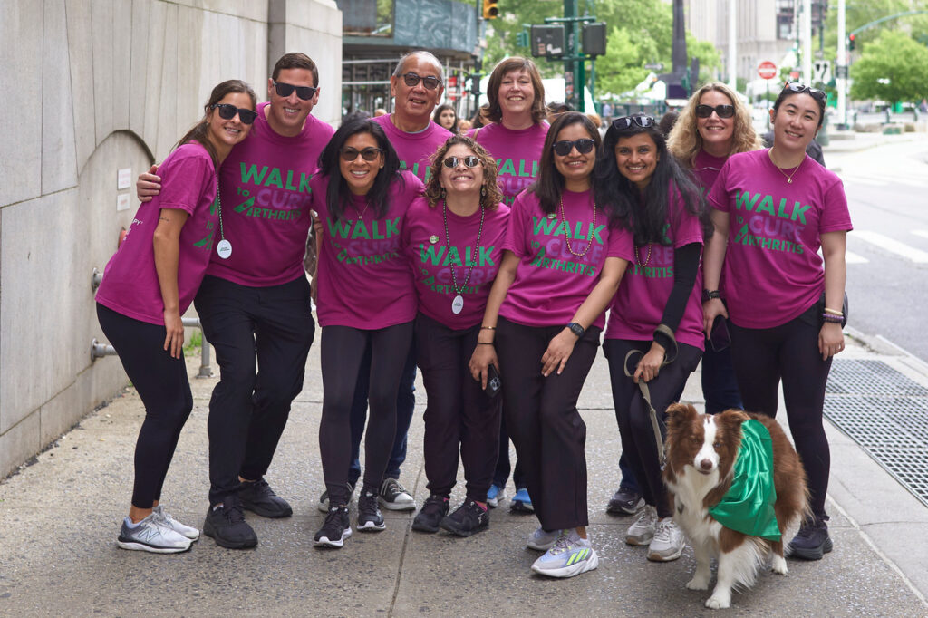 ActiveCare Physical Therapy team participating in the Arthritis Foundation Walk to Cure Arthritis event in New York City, supporting arthritis awareness and community health.